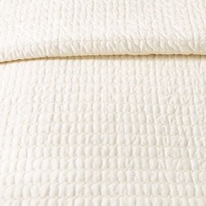 Twin Solid Texture Stripe Quilt Sour Cream - Hearth & Hand with Magnolia